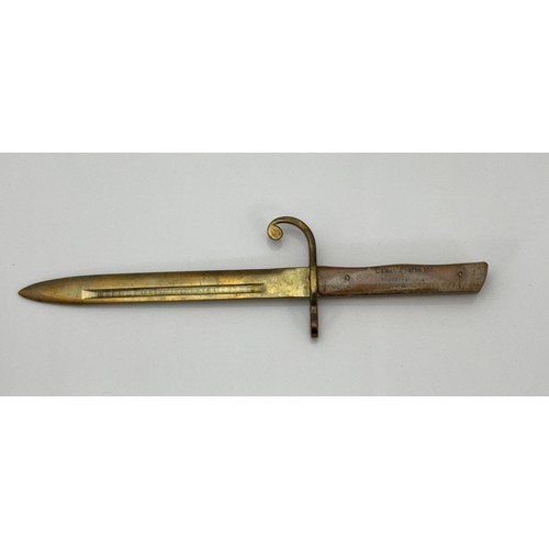 89 - Canadian scale model Cameo Crafts Montreal miniature bayonet. With accompanying written notes, from ... 