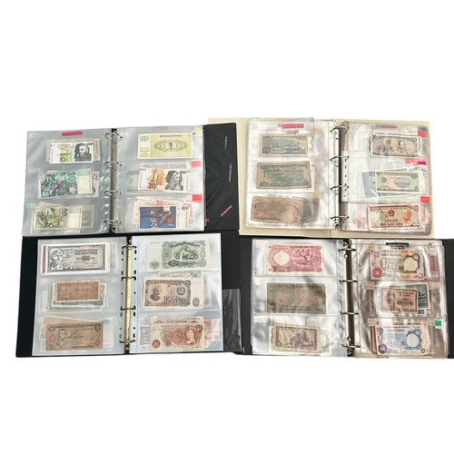 404 - World banknotes collection in five albums, in mixed condition,  with ranges from France, Germany, In... 