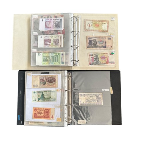 404 - World banknotes collection in five albums, in mixed condition,  with ranges from France, Germany, In... 