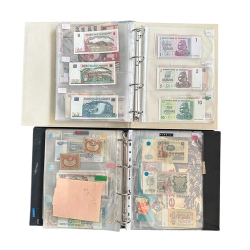 404 - World banknotes collection in five albums, in mixed condition,  with ranges from France, Germany, In... 