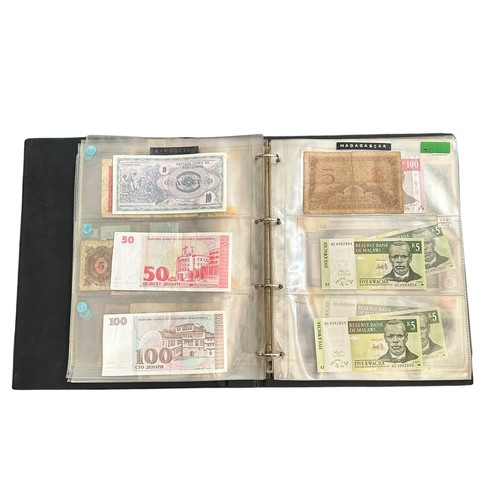 404 - World banknotes collection in five albums, in mixed condition,  with ranges from France, Germany, In... 