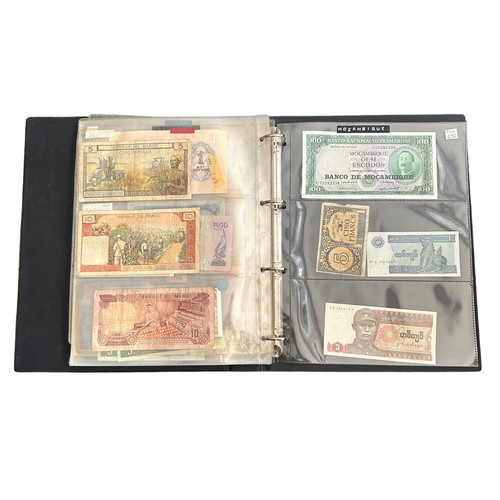 404 - World banknotes collection in five albums, in mixed condition,  with ranges from France, Germany, In... 