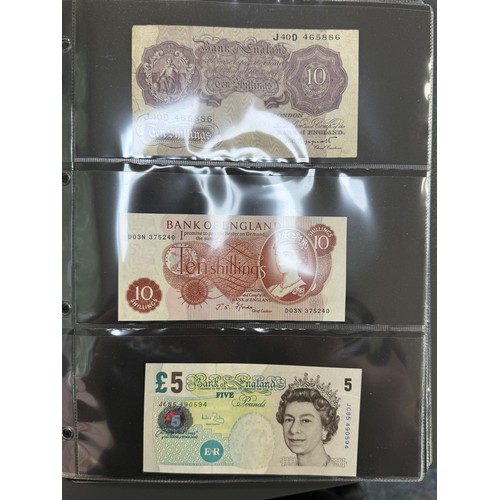 378 - GB Notes with £5 O’Brien C45, Hollom H52, Somerset EU35, Gill SC05, Kentfield DB63, Lowther HB39, £1... 