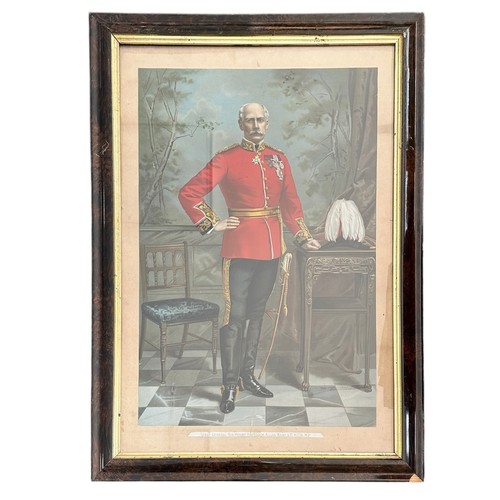 153 - Lieutenant-General Sir Henry Havelock-Allan V.C. K.C.B. M.P. large glass framed colour print, full d... 