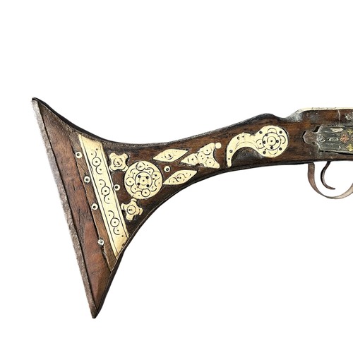 52 - Late 19th Century Middle Eastern long-barreled jezail rifle