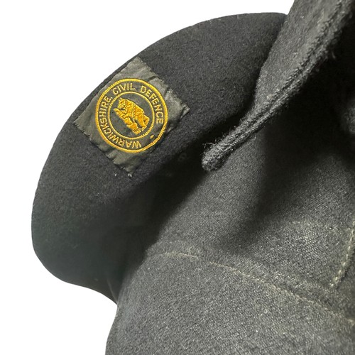 108 - WW2 Warwickshire Civil Defence Battledress Jacket, trousers and cap