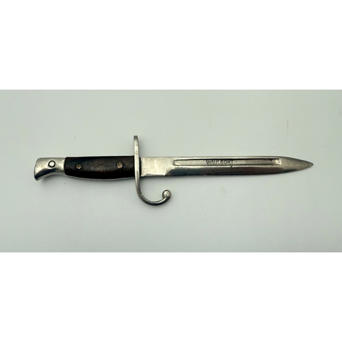 75A - Belgian scale model Waulsort miniature bayonet letter opener. With accompanying written notes, from ... 