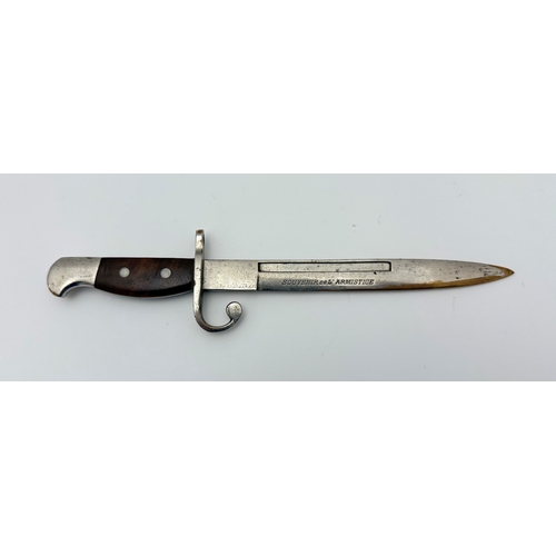 76A - Belgian scale model JL trade-mark large size (export) letter opener bayonet. Blade marked for “Souve... 