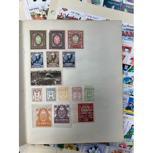 17 - World interesting collection in four binders, includes; world issues in two well-filled albums, incl... 