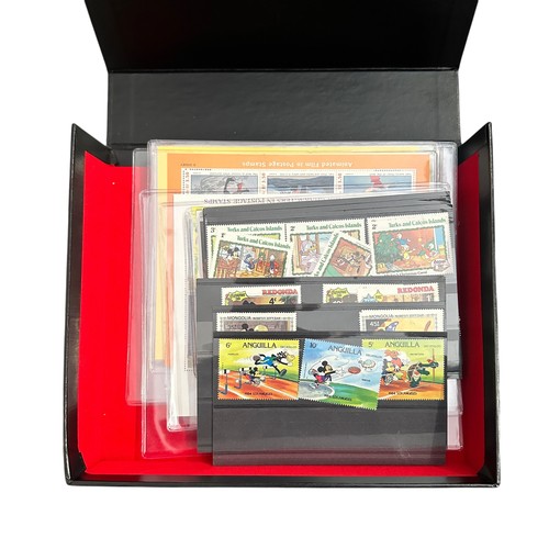 1 - World assorted range in nine  albums / volumes in large tub noting small box with Disney UM M/S’s, 1... 