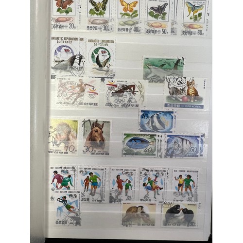 41A - North Korea, well-filled Lighthouse stockbook with middle to modern issues. 700+ stamps.