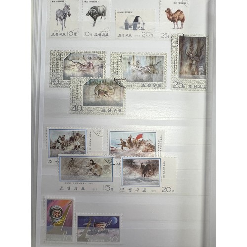 41A - North Korea, well-filled Lighthouse stockbook with middle to modern issues. 700+ stamps.