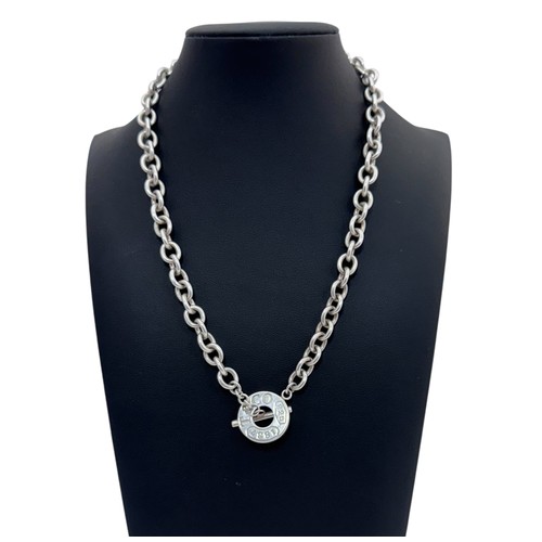 38 - Tiffany -1837' silver pendant and t-bar on a 16