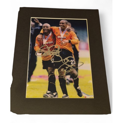 Collection of signed Wolves F.C memorabilia, including signed photos ...