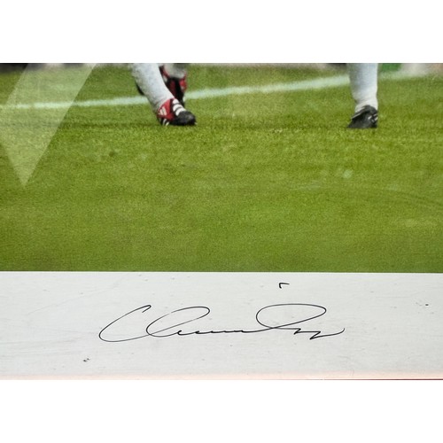 39 - Signed Henrik Larsson Print. A photo print of Larsson. 20/100. COA from bid4sport. Framed and glazed... 