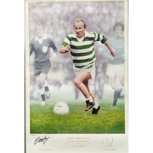 44 - Signed Celtic 'The Lisbon Lions' Picture. This framed picture includes a signed print of Jimmy Johns... 