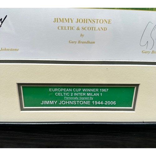44 - Signed Celtic 'The Lisbon Lions' Picture. This framed picture includes a signed print of Jimmy Johns... 
