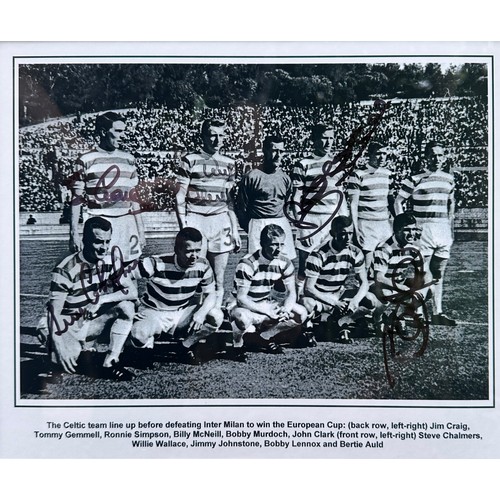 44 - Signed Celtic 'The Lisbon Lions' Picture. This framed picture includes a signed print of Jimmy Johns... 
