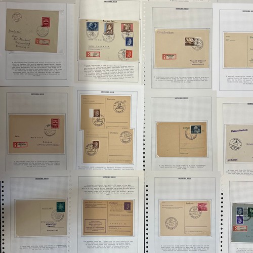 15 - Germany. Third Reich WWII range of covers/cards, well presented on leaves with relevant information ... 