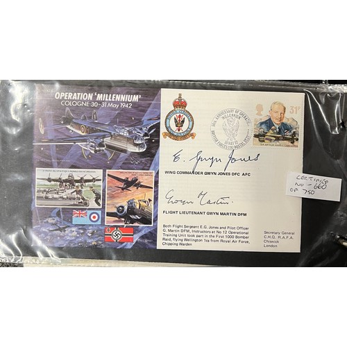 39 - Collection of RAF and signed covers in Mercury album, qty approx 70 (32 signed)