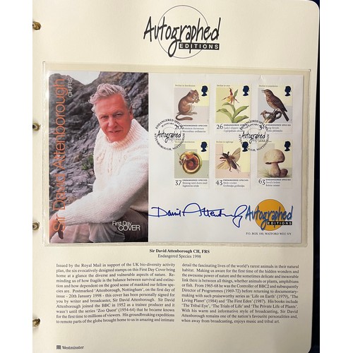 43 - Autographed Editions covers, includes; David Attenborough, Terry Pratchett, Margaret Thatcher, Jerem... 