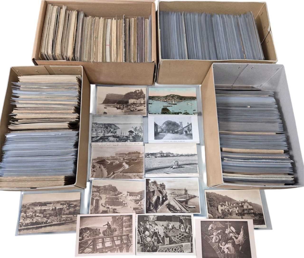 Postcard collection in four boxes with a nice range of British ...