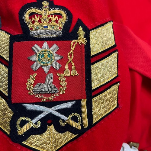 108 - British Scots Guards regimental red dress uniform tunic.