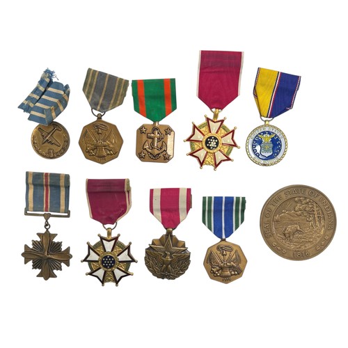 99 - United States of America, small range of medals to include; US Legion of Merit (x2), US Medal for Me... 