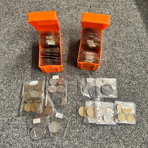 254 - World coin collection, in mixed condition, some silver content, with ranges from Canada, France, Ger... 