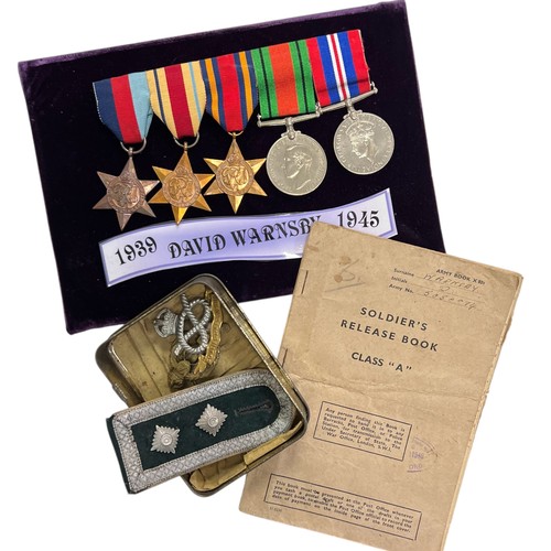 83 - Second World War – David Warnsby – Second World War medal group awarded to David Warnsby. Includes; ... 