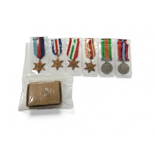 84 - Second World War, medal group awarded to W.J. Barradale includes Africa Star, Italy Star, France & G... 