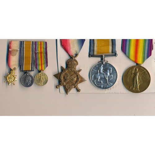 72 - 1914-15 Star trio to 59072 Dvr C.A. Hine R.F.A. very fine, with miniature swing mounted 1914 Star tr... 