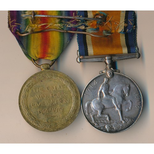 77 - WW1 British War Medal & Victory Medal to 16348 Pte J. Walker R. Berks R. very fine, swing mounted as... 