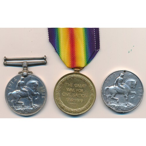 78 - WW1 East Yorkshire range with:
1. British War Medal to 3-7355 Pte T. King E. York R. He suffered a G... 