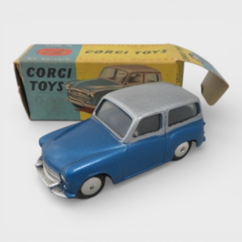 28 - Corgi 1950s onwards collection, with Jaguar 2.4 Litre white No. 204, Ford Consul Classic cream/pink ... 
