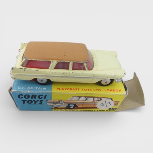 25 - Corgi American collection, with Studebaker Golden Hawk (plated finish) No. 211S, Ford Thunderbird Op... 