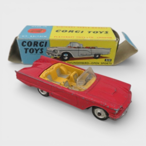 25 - Corgi American collection, with Studebaker Golden Hawk (plated finish) No. 211S, Ford Thunderbird Op... 