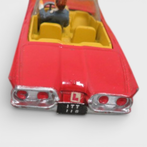 30 - Corgi No. 215S Ford Thunderbird Convertible, red with orange-yellow interior, spun hubs, excellent t... 
