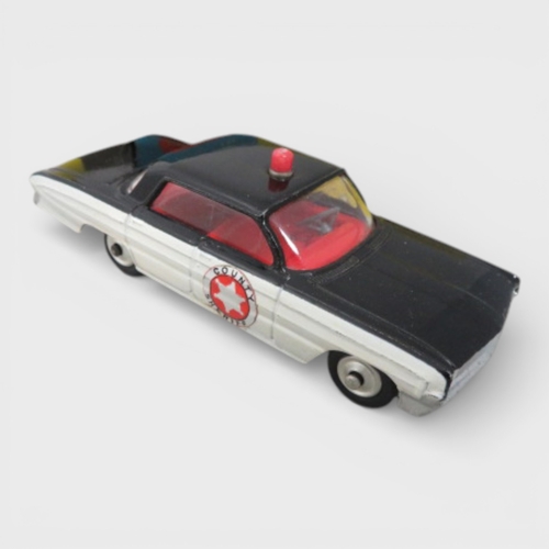 37 - Corgi No. 237 Oldsmobile County Sheriff black and white, generally excellent in good plus box (ink m... 