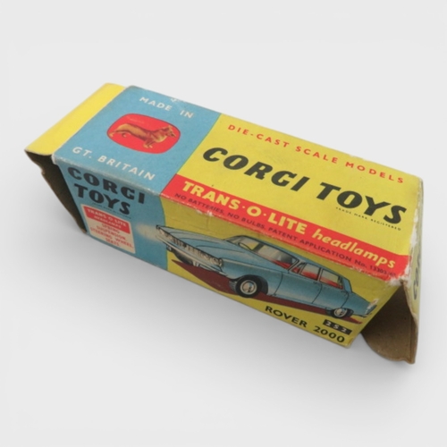 39 - Corgi No. 252 Rover 2000, generally excellent in good plus box, metallic blue with red interior, spu... 