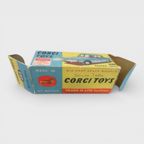 39 - Corgi No. 252 Rover 2000, generally excellent in good plus box, metallic blue with red interior, spu... 