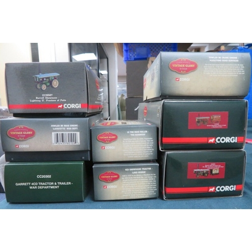 16 - Corgi Vintage Glory of Steam 1/50th scale collection, with Premium Edition Garrett 4CD Tractor - War... 