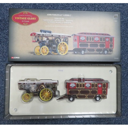 18 - Corgi Vintage Glory of Steam 1/50th scale trio, with Fowler B6 Showmans locomotive 