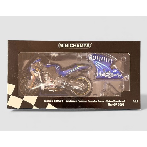 71 - Minichamps 1/12th scale Yamaha YZR-M1 2004 Gauloises Fortuna V Rossi No. 122 043046, generally excel... 