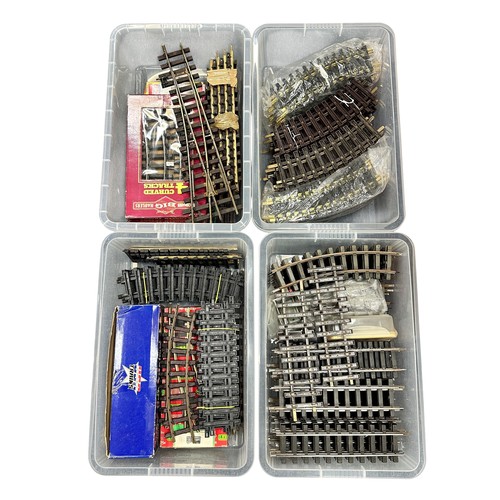 106 - G gauge track pieces including brass, mainly loose (some boxed), with LGB, USA Trains, etc., general... 
