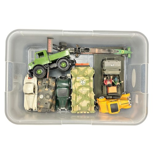 83 - Toys misc. unboxed collection, range of vehicles and scales including Dickie Power Team, generally e... 