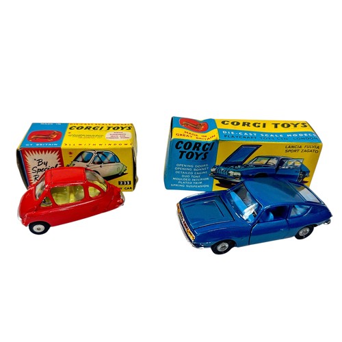20 - Corgi 1960s onwards collection, with Marlin Rambler Sports No. 263, Porsche Carrera 6 No. 330, Lanci... 