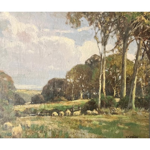 George Sarson (British, 1880-1969), Across the Vale, Oil on canvas ...