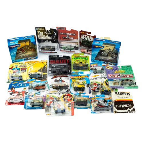 148 - Hotwheels diecast collection of cars and motorcycles, mainly in blister packs, all mint in good plus... 