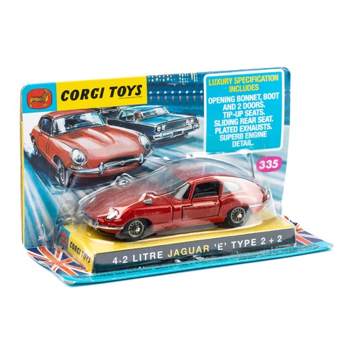123 - Corgi 335 4.2 Litre Jaguar E-Type 2+2 re-issue, mint in excellent unopened box.